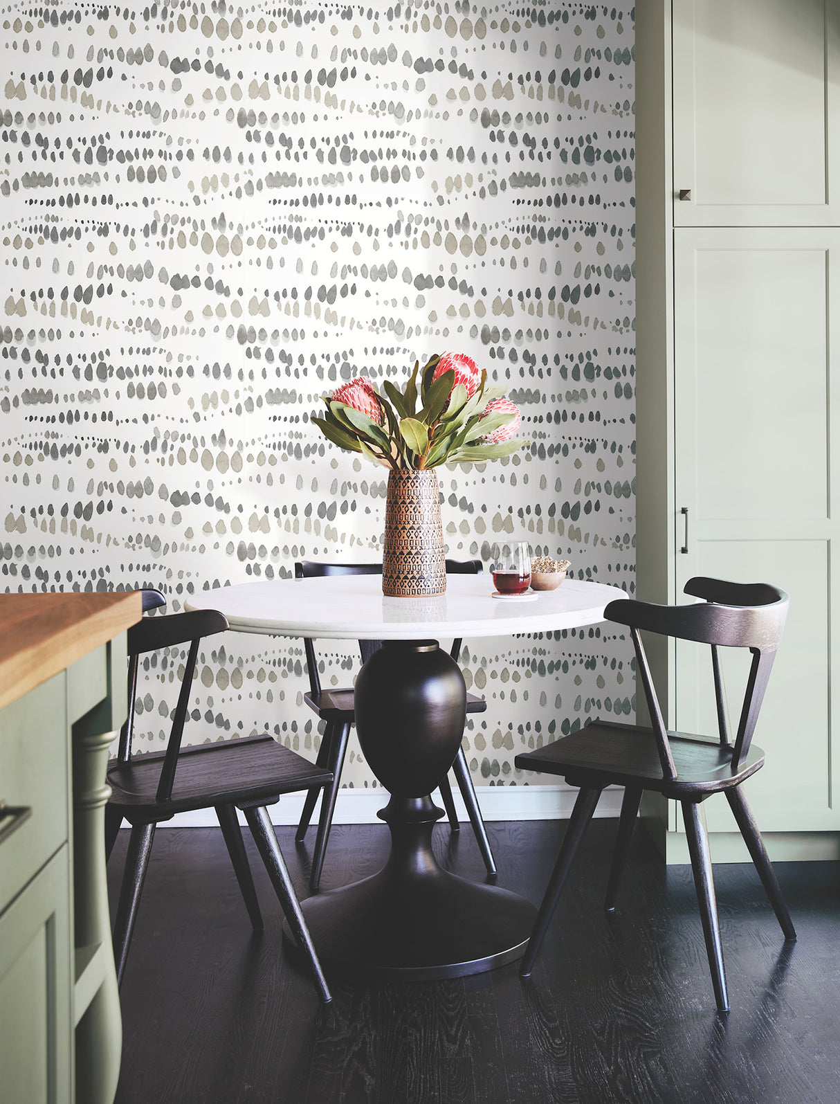 York AG2046 Dewdrops Black & Taupe Wallpaper
