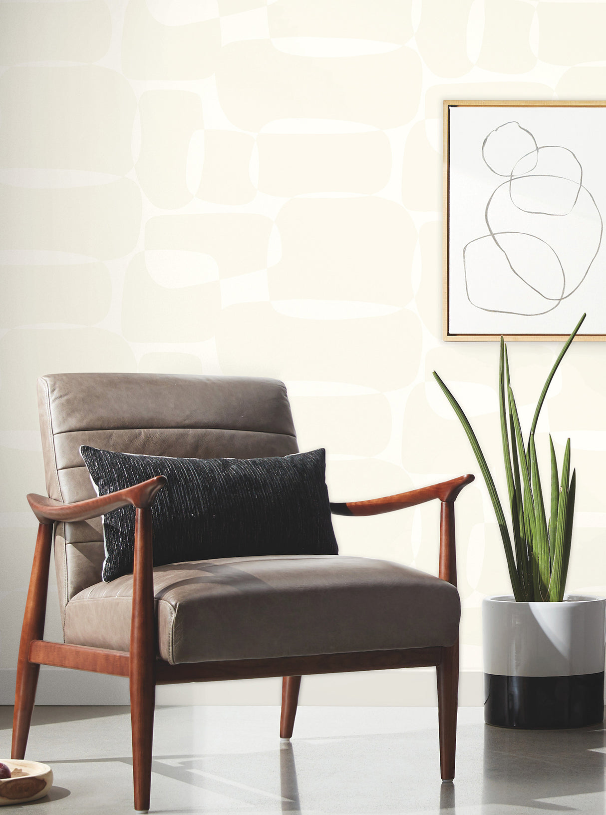 York AG2072 Block White & Ivory Wallpaper