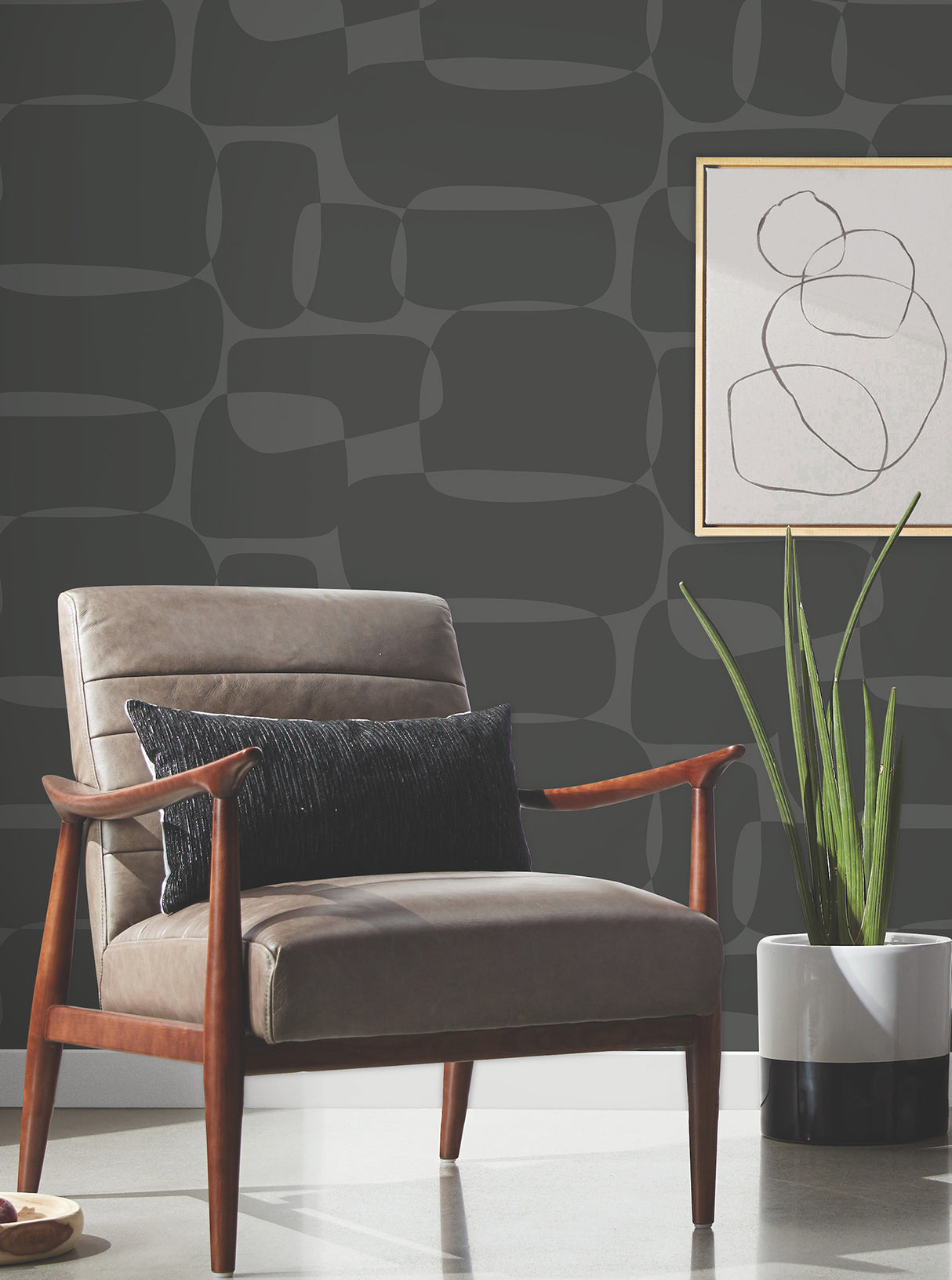 York AG2073 Block Black & Metallic Wallpaper