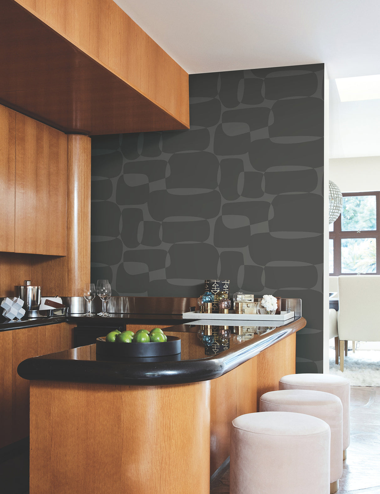 York AG2073 Block Black & Metallic Wallpaper