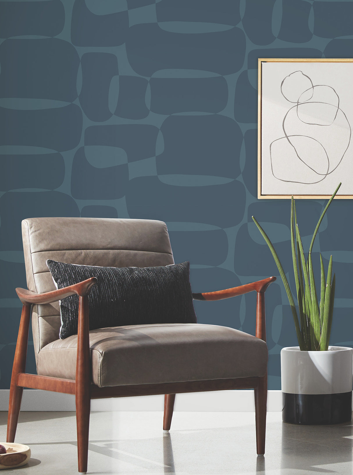 York AG2075 Block Peacock Wallpaper