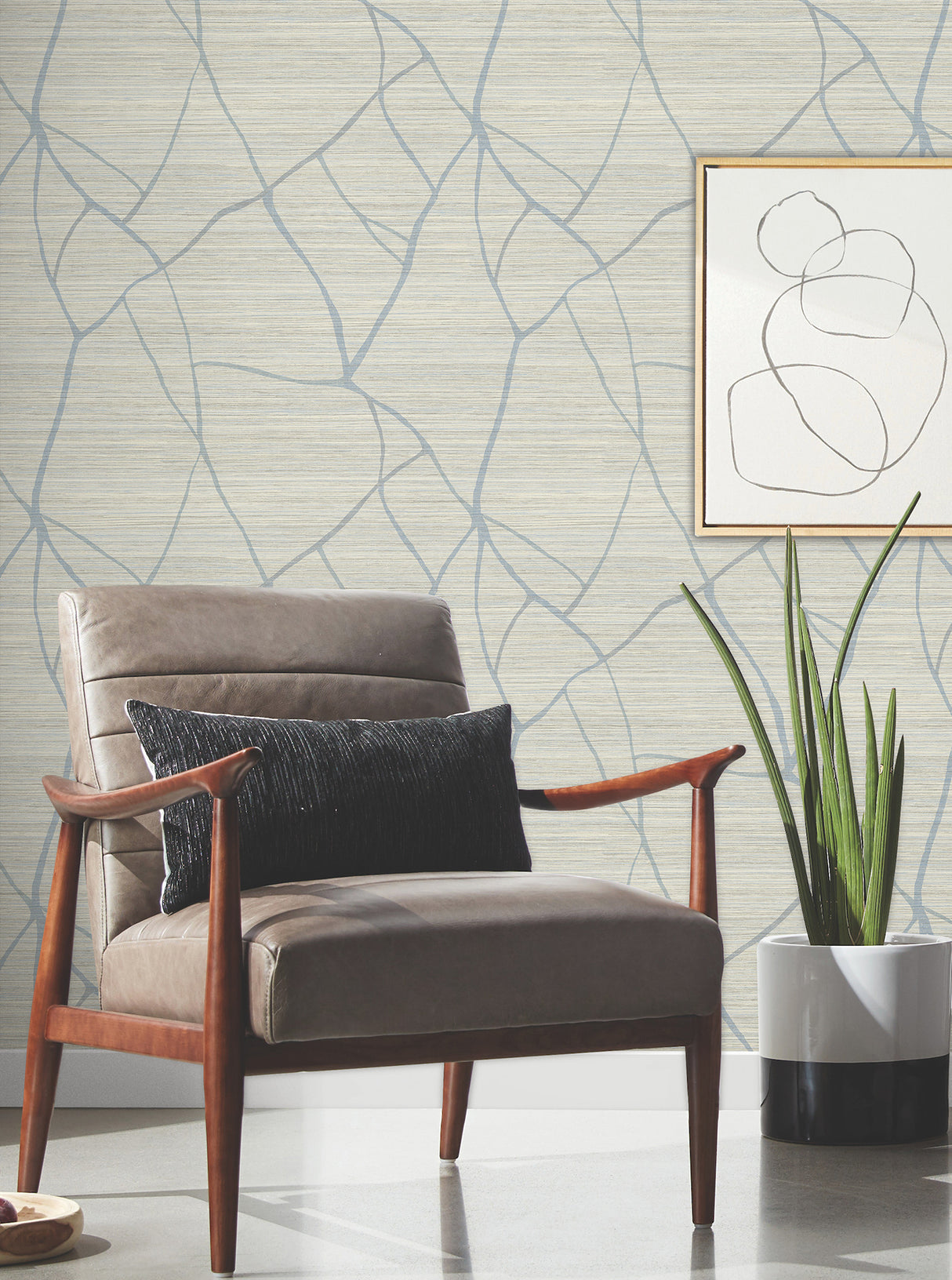 York AG2086 Raska Smokey Blue Wallpaper