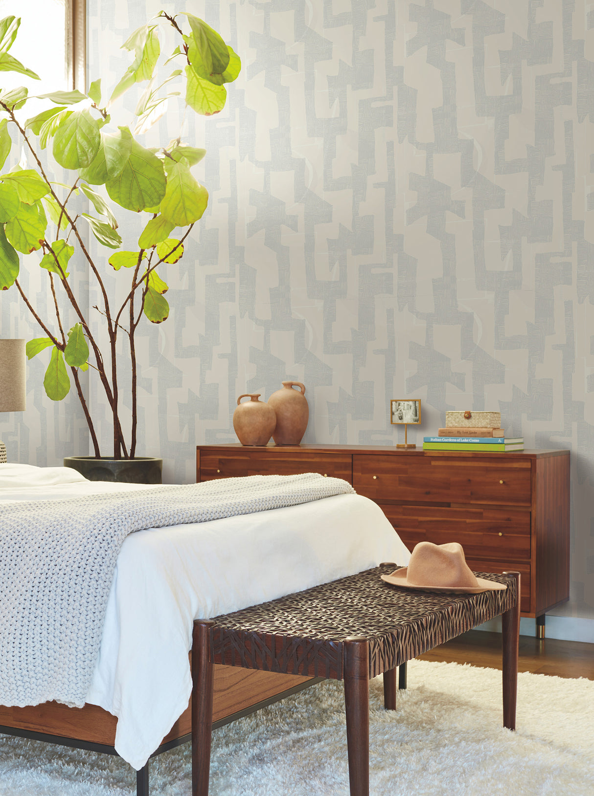 York AG2105 Modern Tribal Neutral & Grey Wallpaper