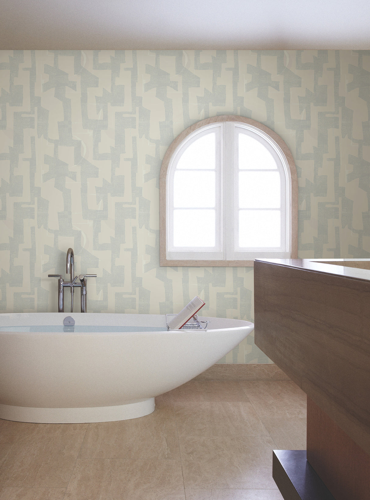 York AG2105 Modern Tribal Neutral & Grey Wallpaper