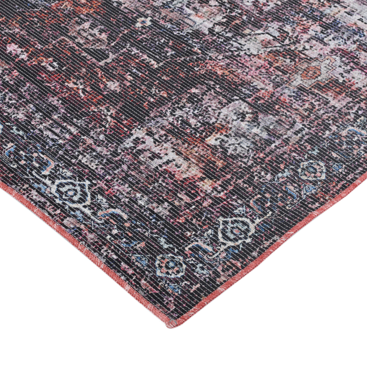 Amer Rugs ALA-1 Alaska Machine-Washable Vintage Medallion Power-Loomed /Red Area Rug
