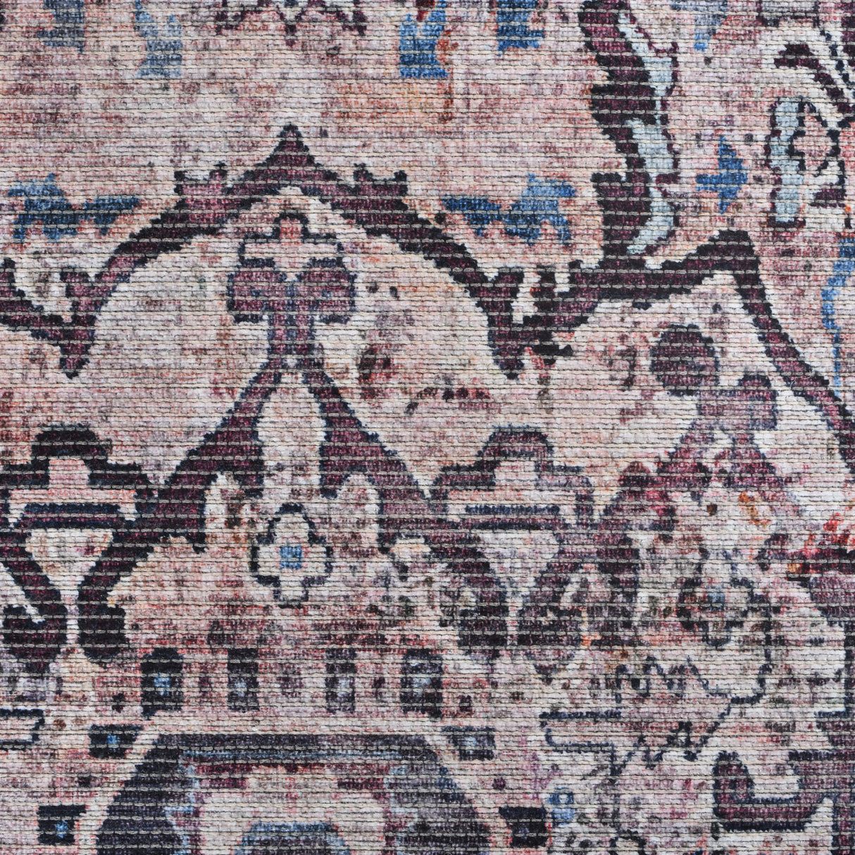 Amer Rugs ALA-1 Alaska Machine-Washable Vintage Medallion Power-Loomed /Red Area Rug