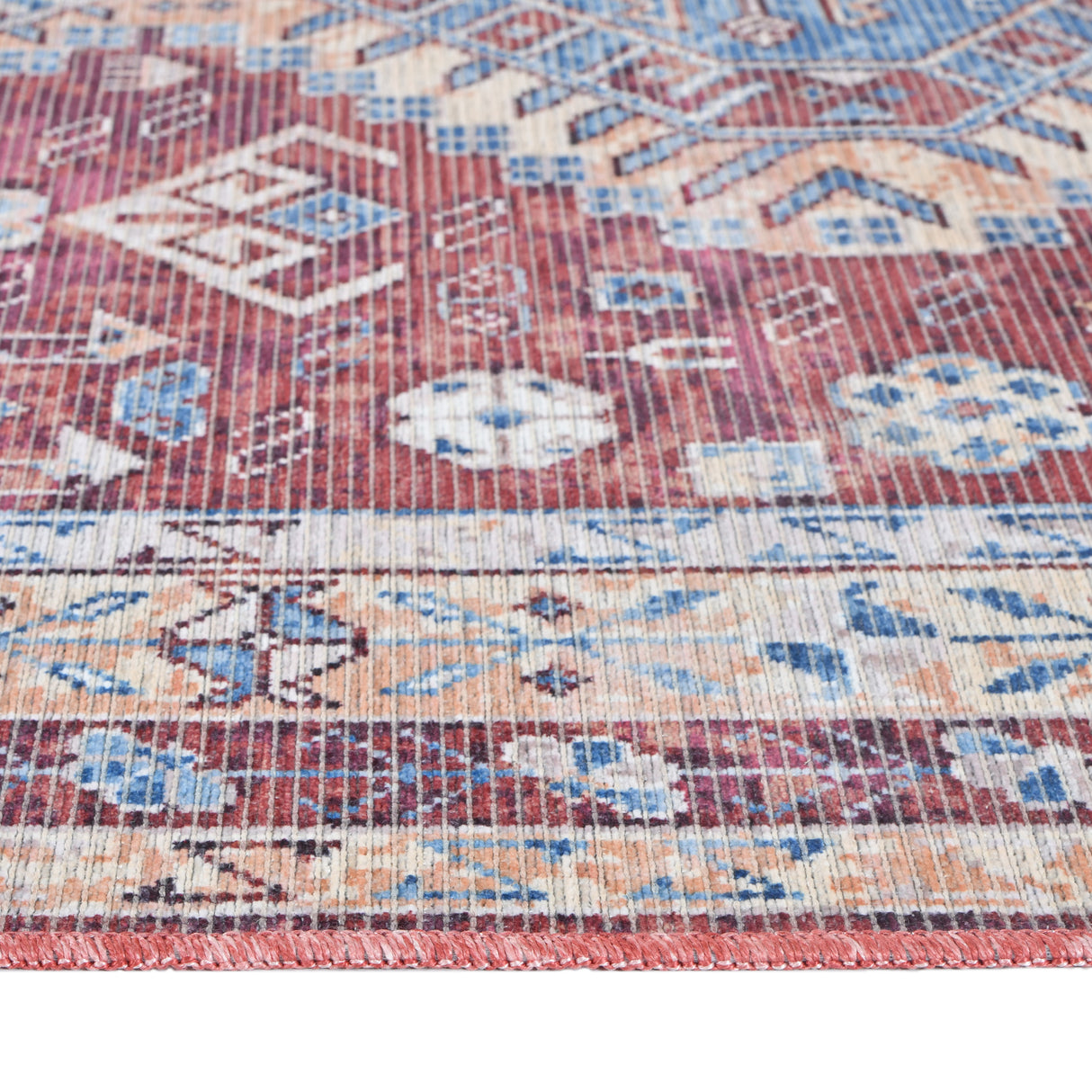 Amer Rugs ALA-10 Alaska Machine-Washable Vintage Medallion Power-Loomed /Terracotta Area Rug