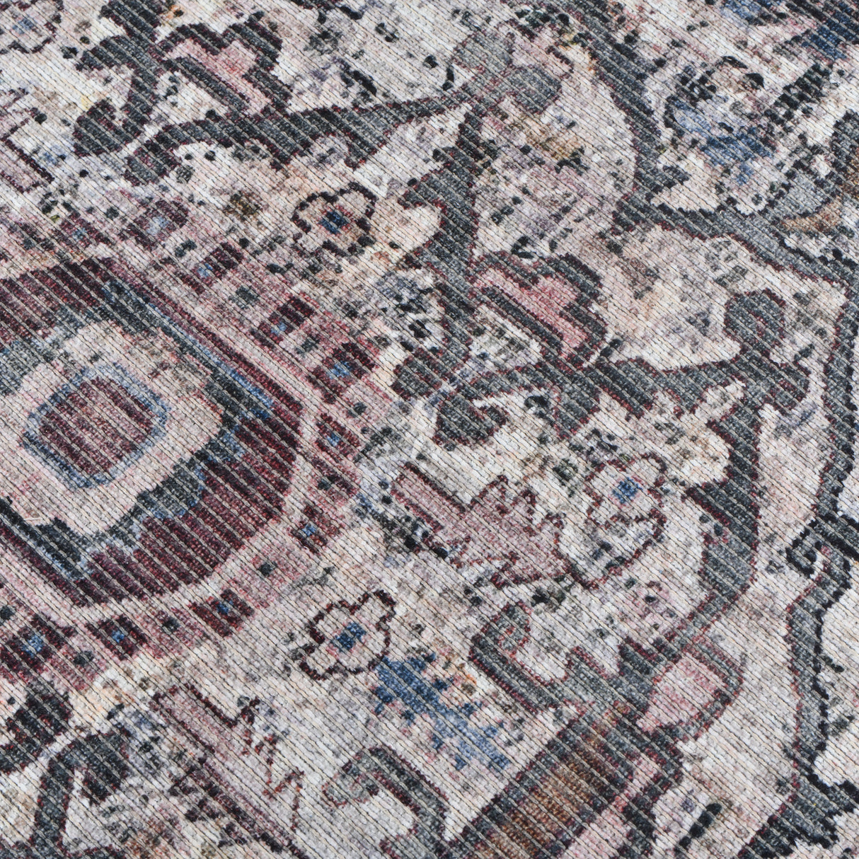 Amer Rugs ALA-2 Alaska Machine-Washable Vintage Medallion Power-Loomed /Gray Area Rug