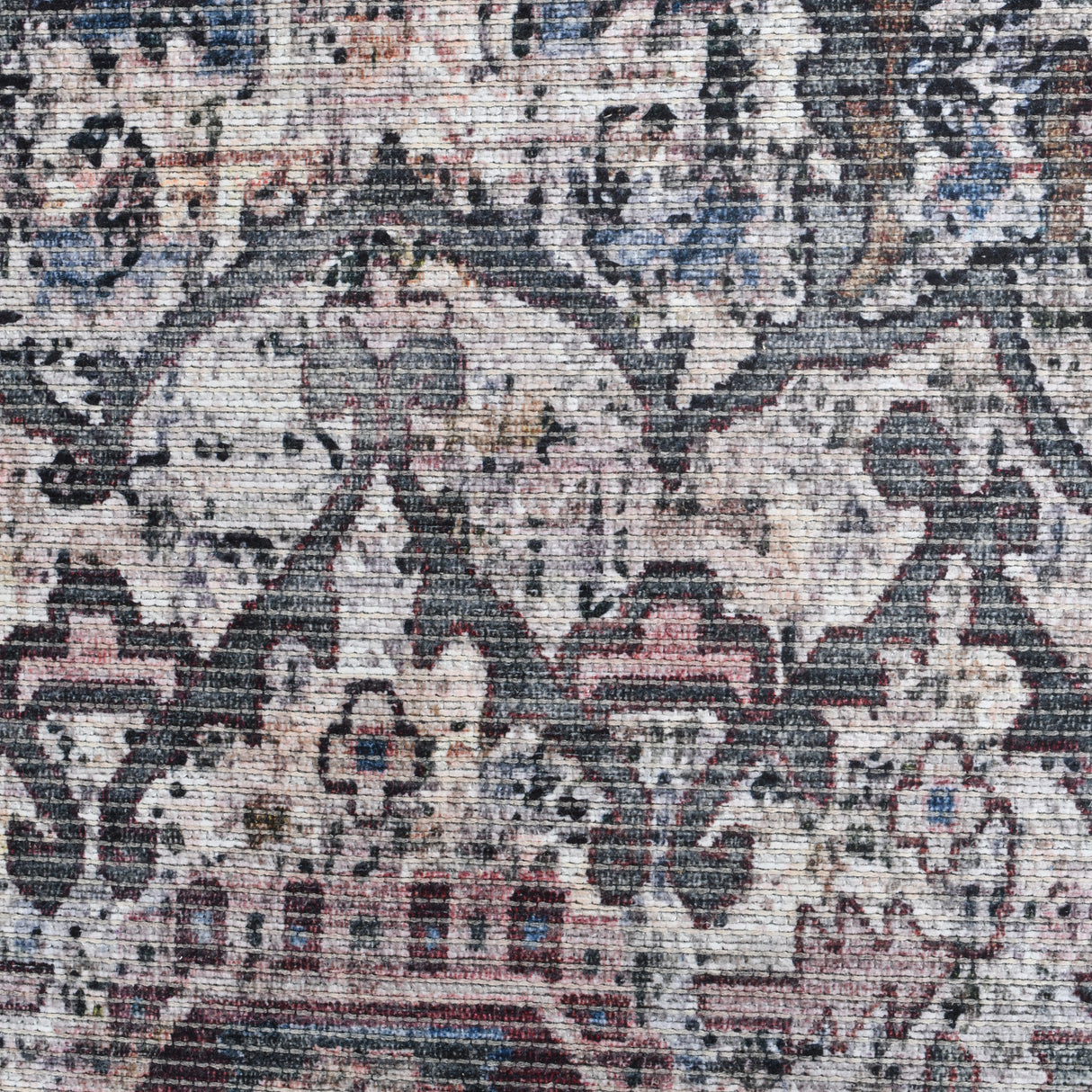 Amer Rugs ALA-2 Alaska Machine-Washable Vintage Medallion Power-Loomed /Gray Area Rug