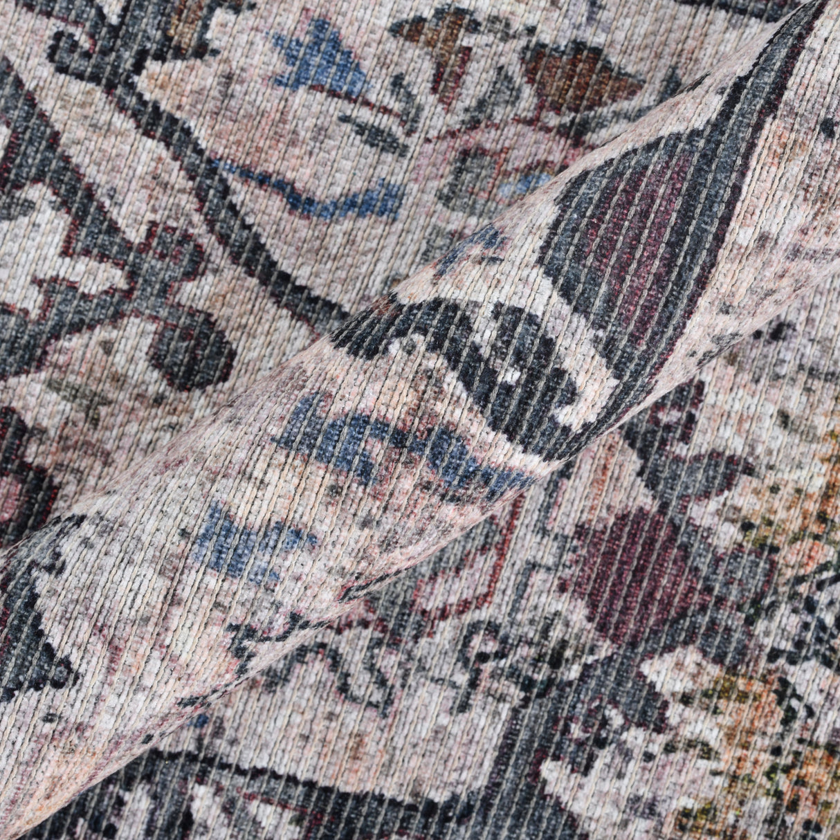 Amer Rugs ALA-2 Alaska Machine-Washable Vintage Medallion Power-Loomed /Gray Area Rug