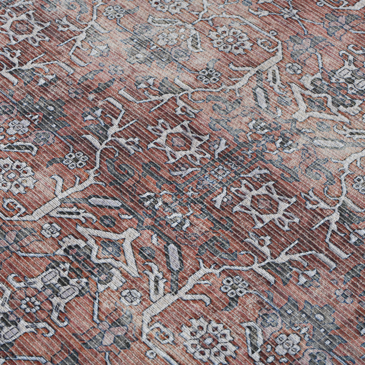 Amer Rugs ALA-4 Alaska Machine-Washable Vintage Medallion Power-Loomed /Gray Area Rug