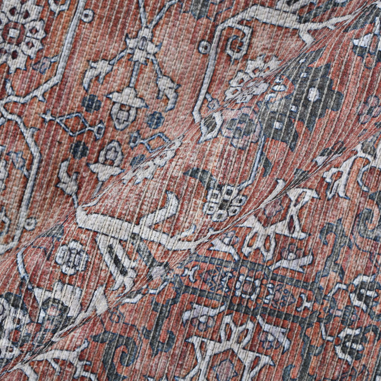 Amer Rugs ALA-4 Alaska Machine-Washable Vintage Medallion Power-Loomed /Gray Area Rug