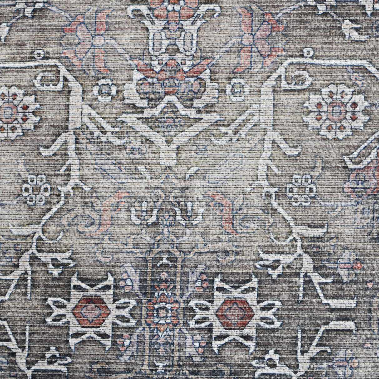 Amer Rugs ALA-6 Alaska Machine-Washable Vintage Medallion Power-Loomed /Gray Area Rug