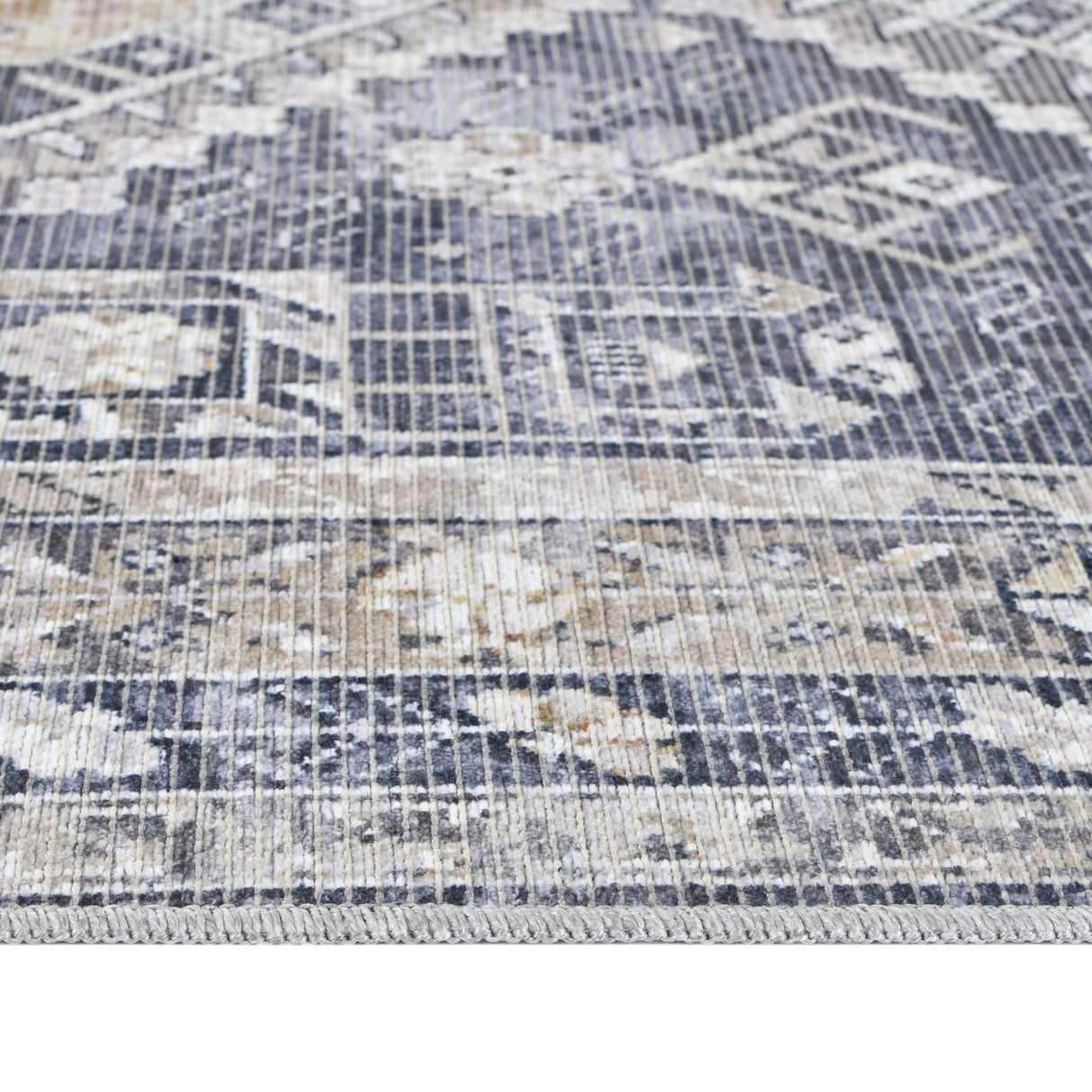 Amer Rugs ALA-9 Alaska Machine-Washable Vintage Medallion Power-Loomed /Mustard Area Rug