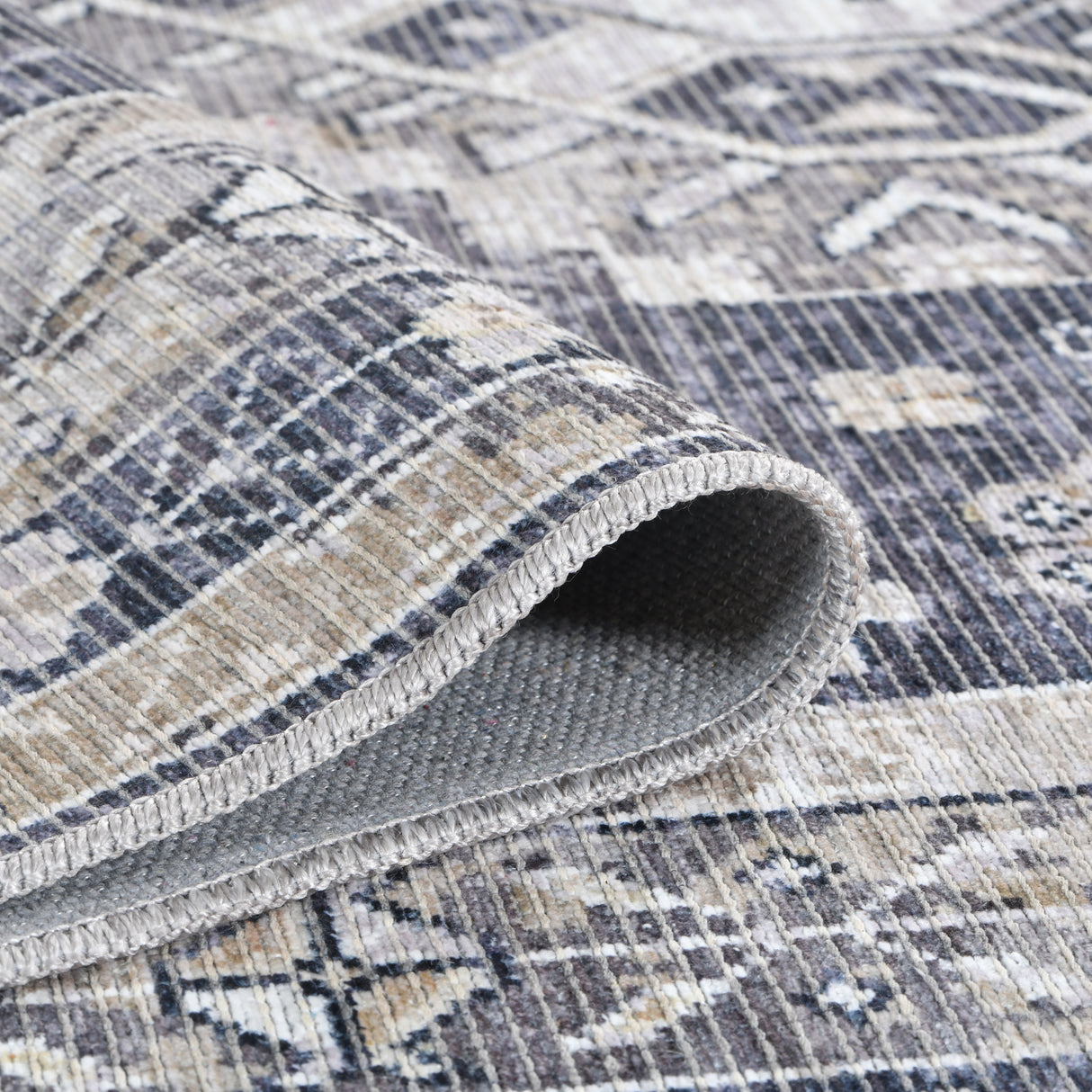 Amer Rugs ALA-9 Alaska Machine-Washable Vintage Medallion Power-Loomed /Mustard Area Rug