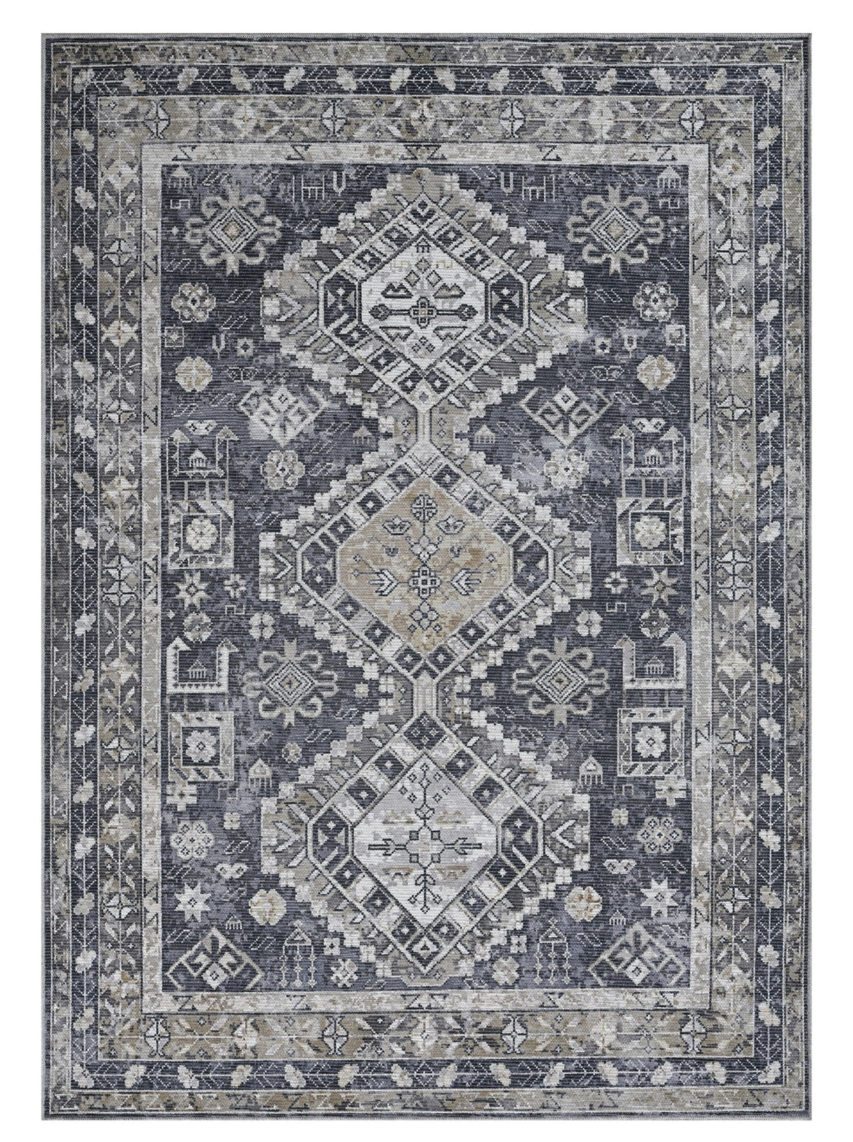 Amer Rugs ALA90508 Alaska Gray 5' X 8' Area Rug