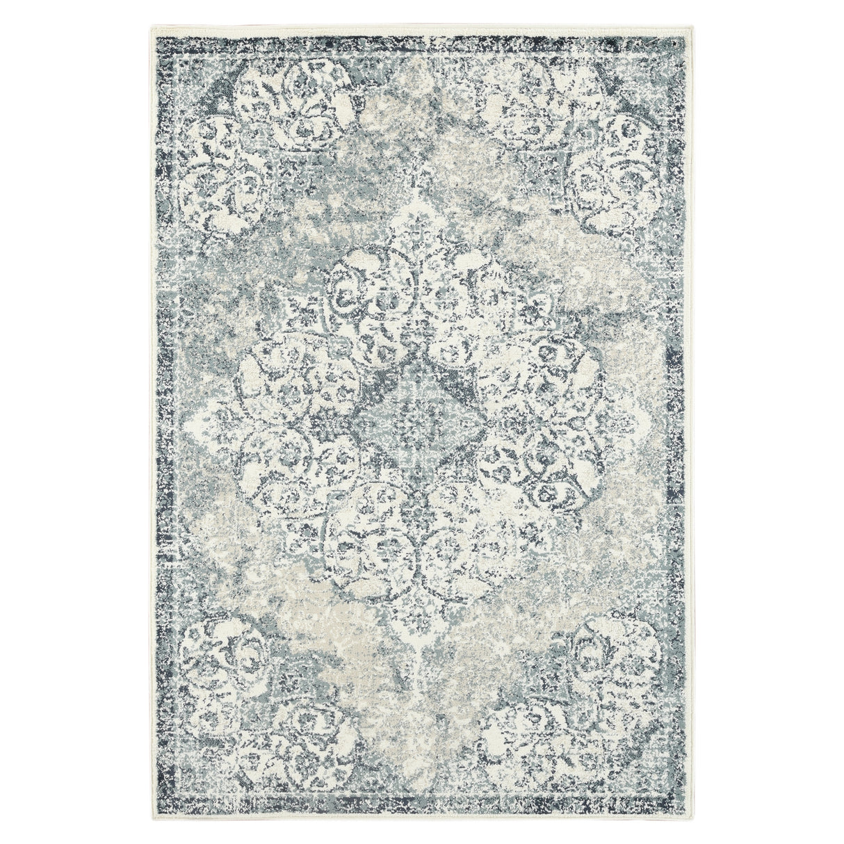 Amer Rugs ALU-6 Allure Classic Medallion /Blue Area Rug