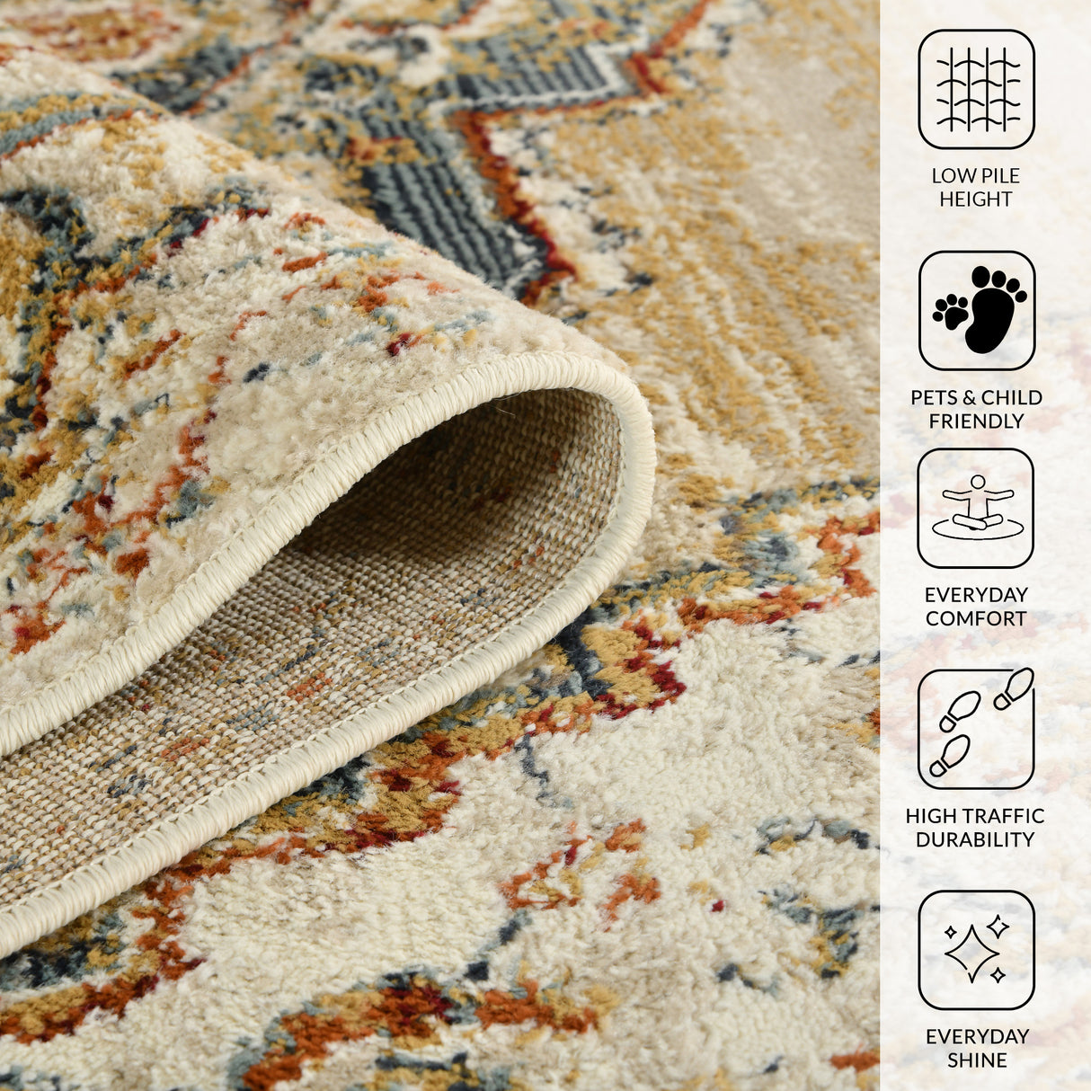 Amer Rugs ALU-7 Allure Classic Medallion /Beige Area Rug