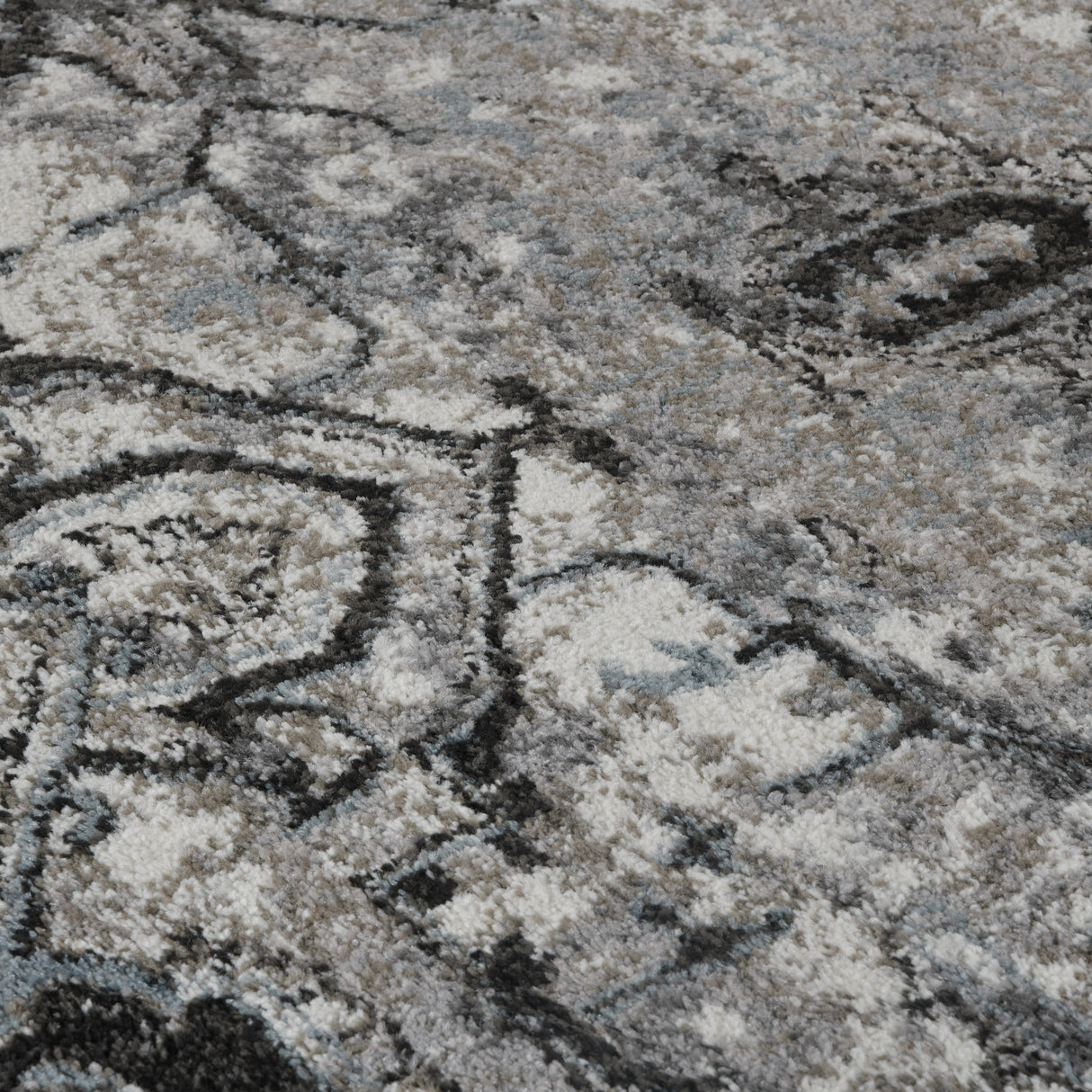 Amer Rugs ALX-49 Alexandria Contemporary Medallion /Gray Area Rug