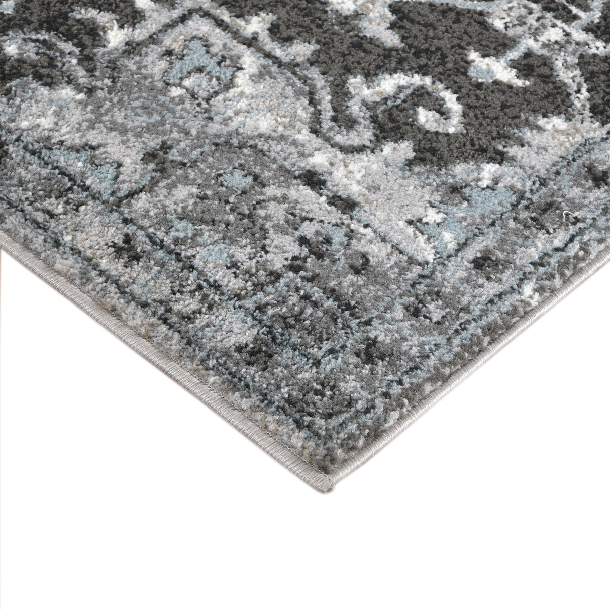 Amer Rugs ALX-49 Alexandria Contemporary Medallion /Gray Area Rug