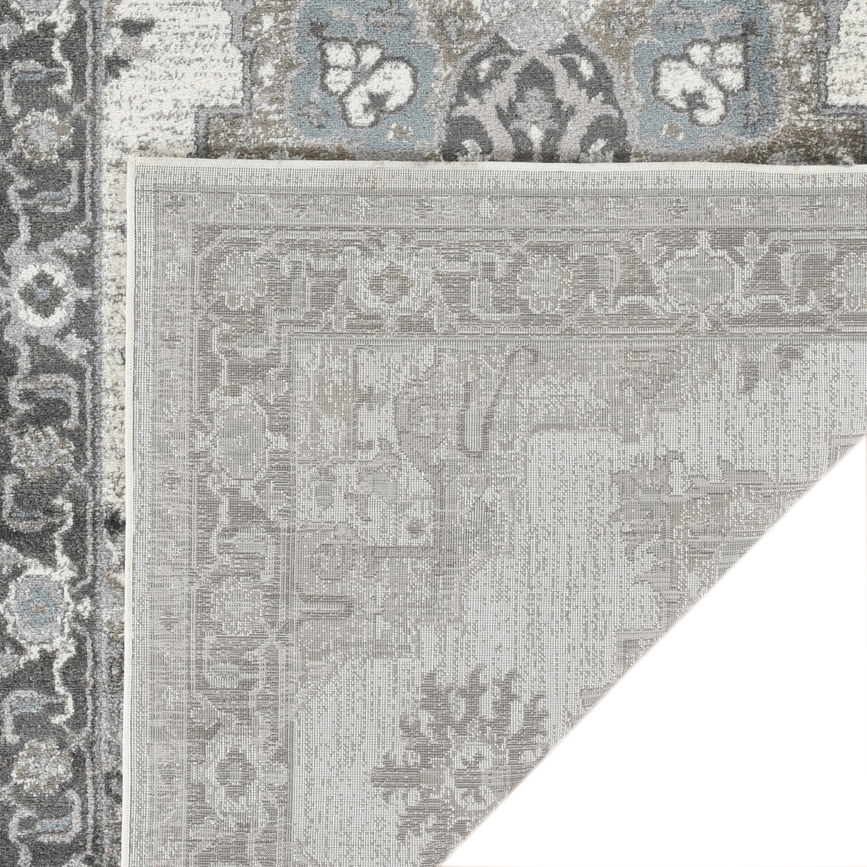 Amer Rugs ALX-51 Alexandria Classic Medallion /Stone Gray Area Rug