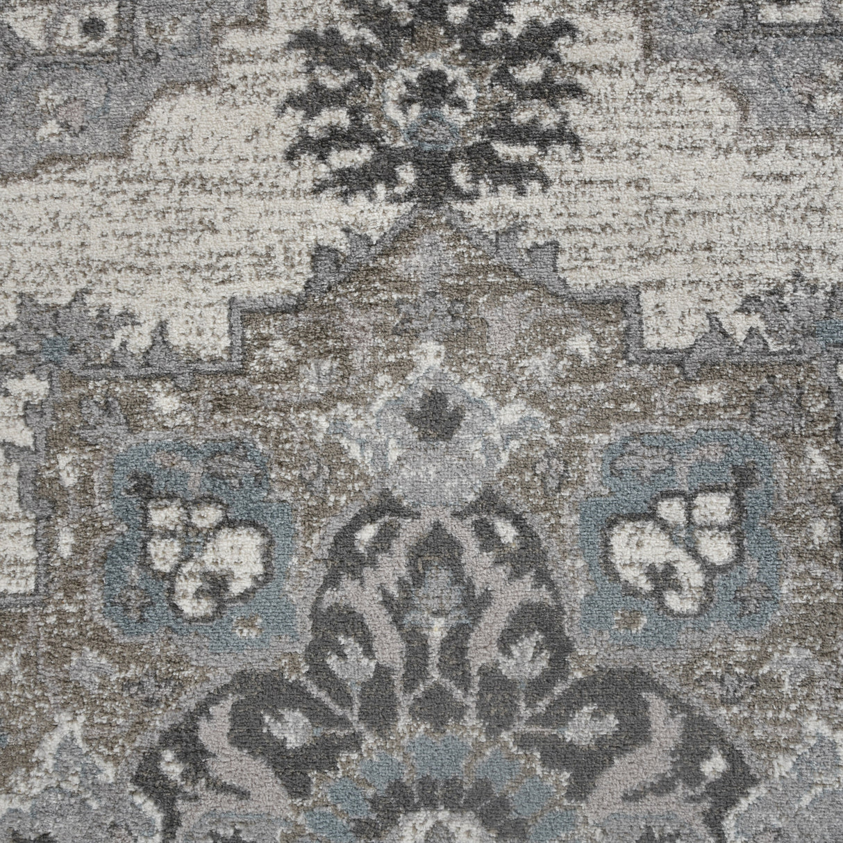Amer Rugs ALX-51 Alexandria Classic Medallion /Stone Gray Area Rug