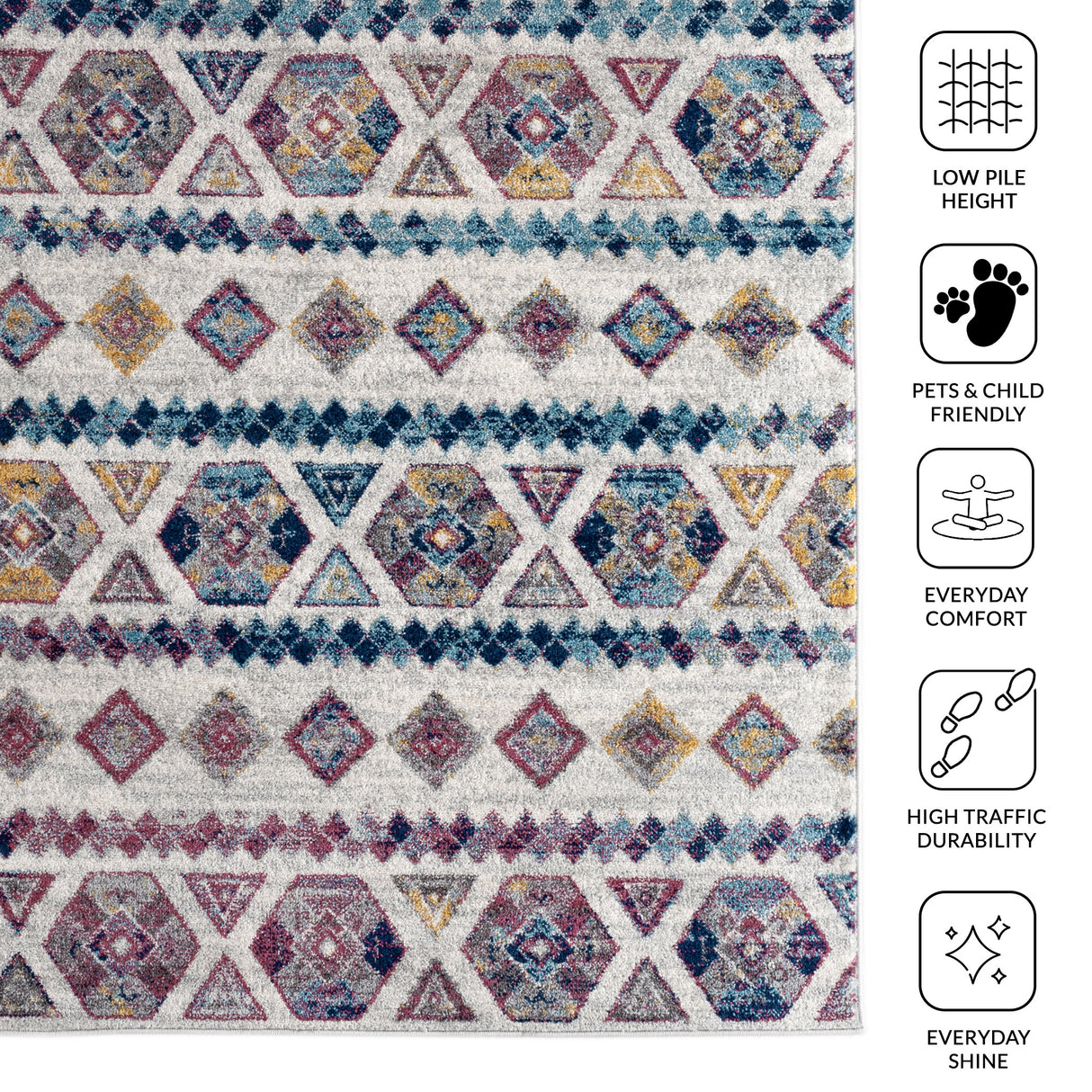 Amer Rugs ALX-80 Alexandria Contemporary Medallion Area Rug