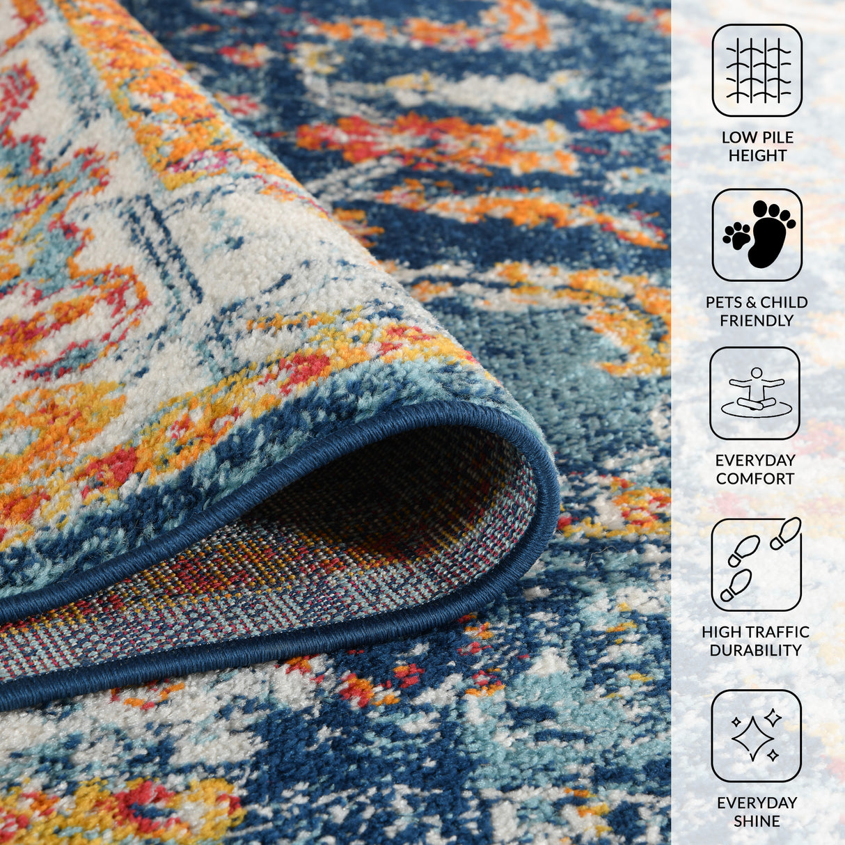 Amer Rugs ALX-85 Alexandria Farmhouse Bordered Area Rug