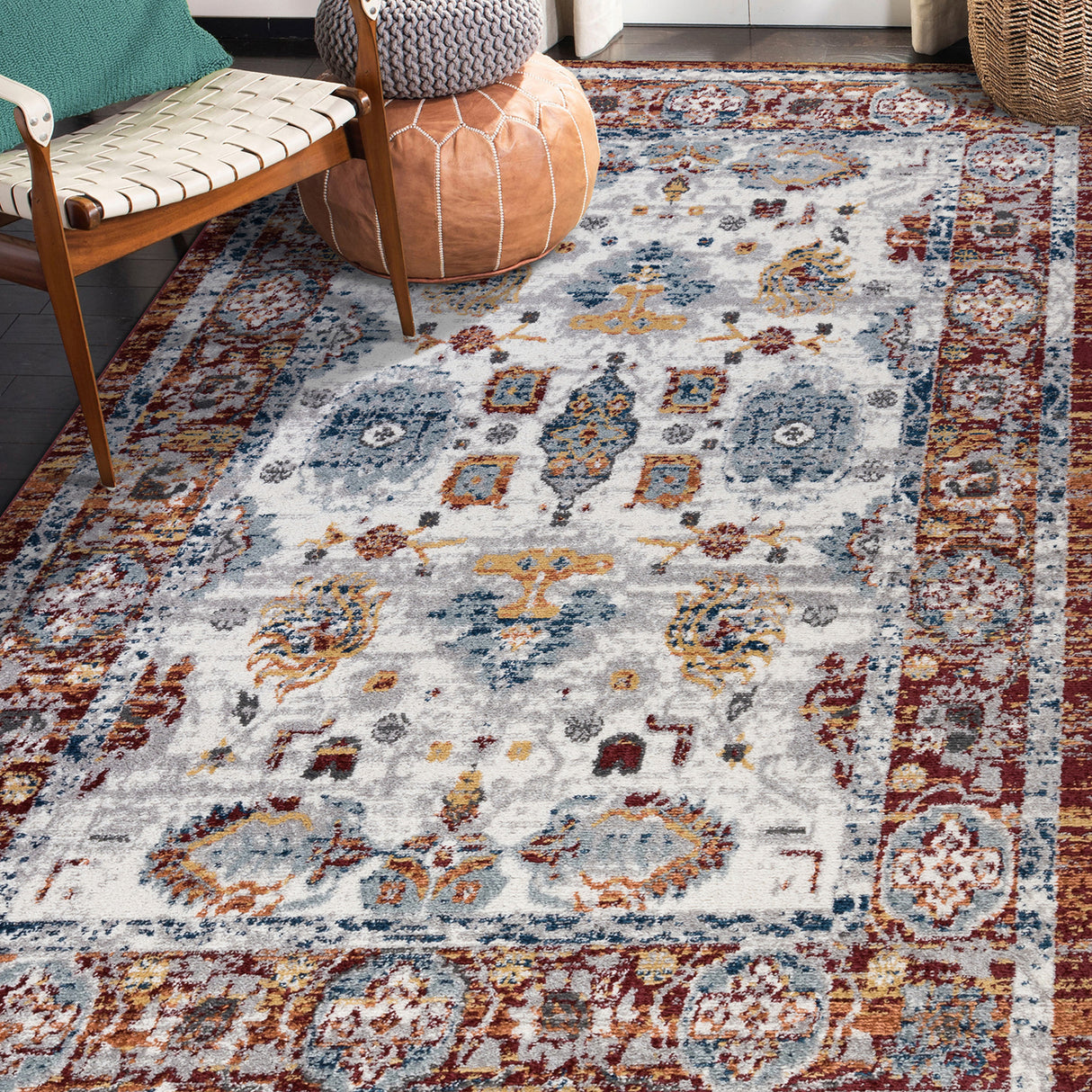 Amer Rugs ALX-87 Alexandria Classic Floral Area Rug