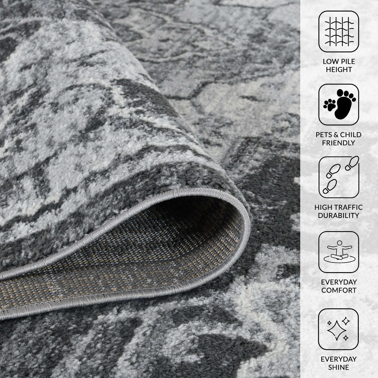 Amer Rugs ALX-88 Alexandria Classic Medallion /Gray Area Rug