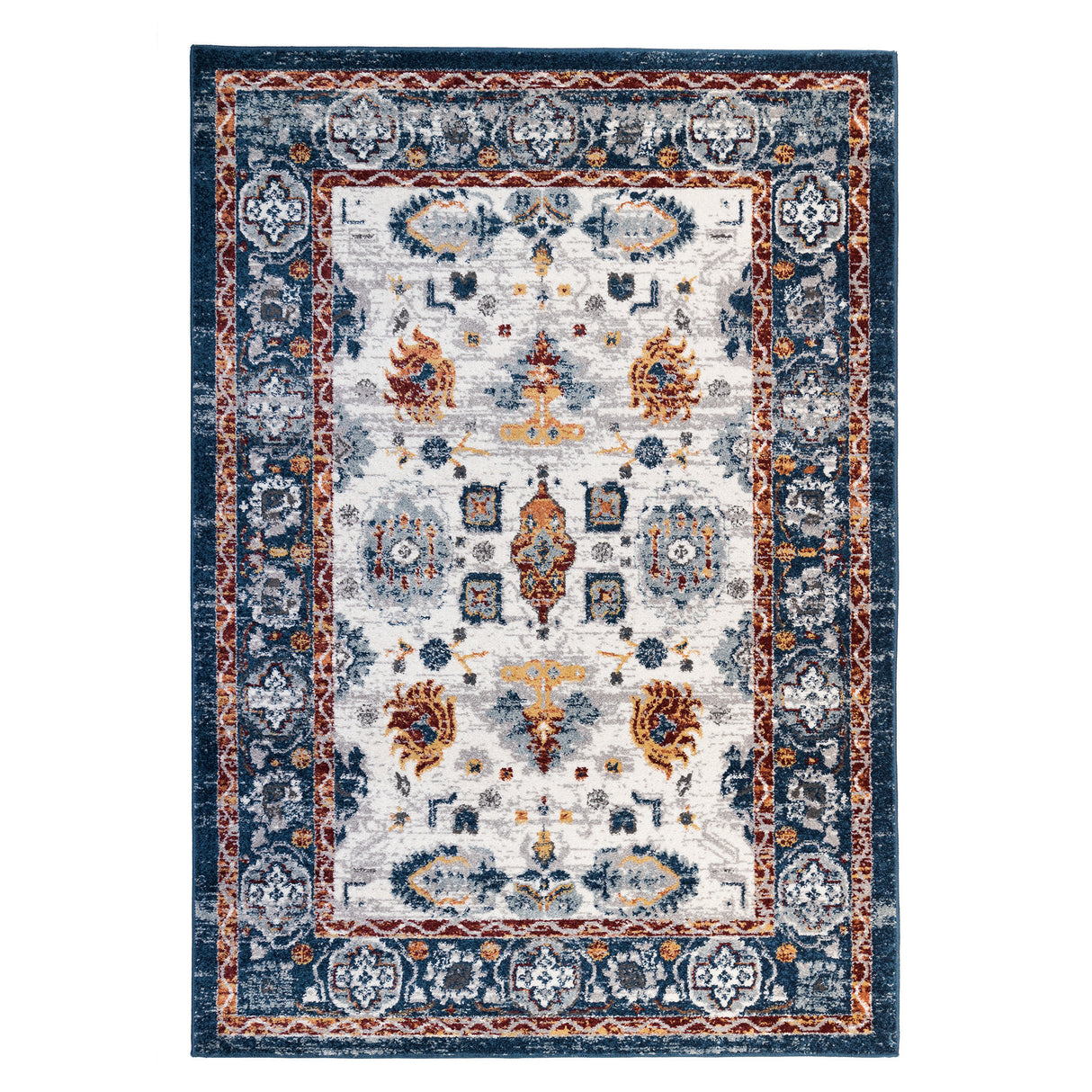 Amer Rugs ALX-90 Alexandria Classic Floral Runner Rug, 2'6" X 10'3" Area Rug