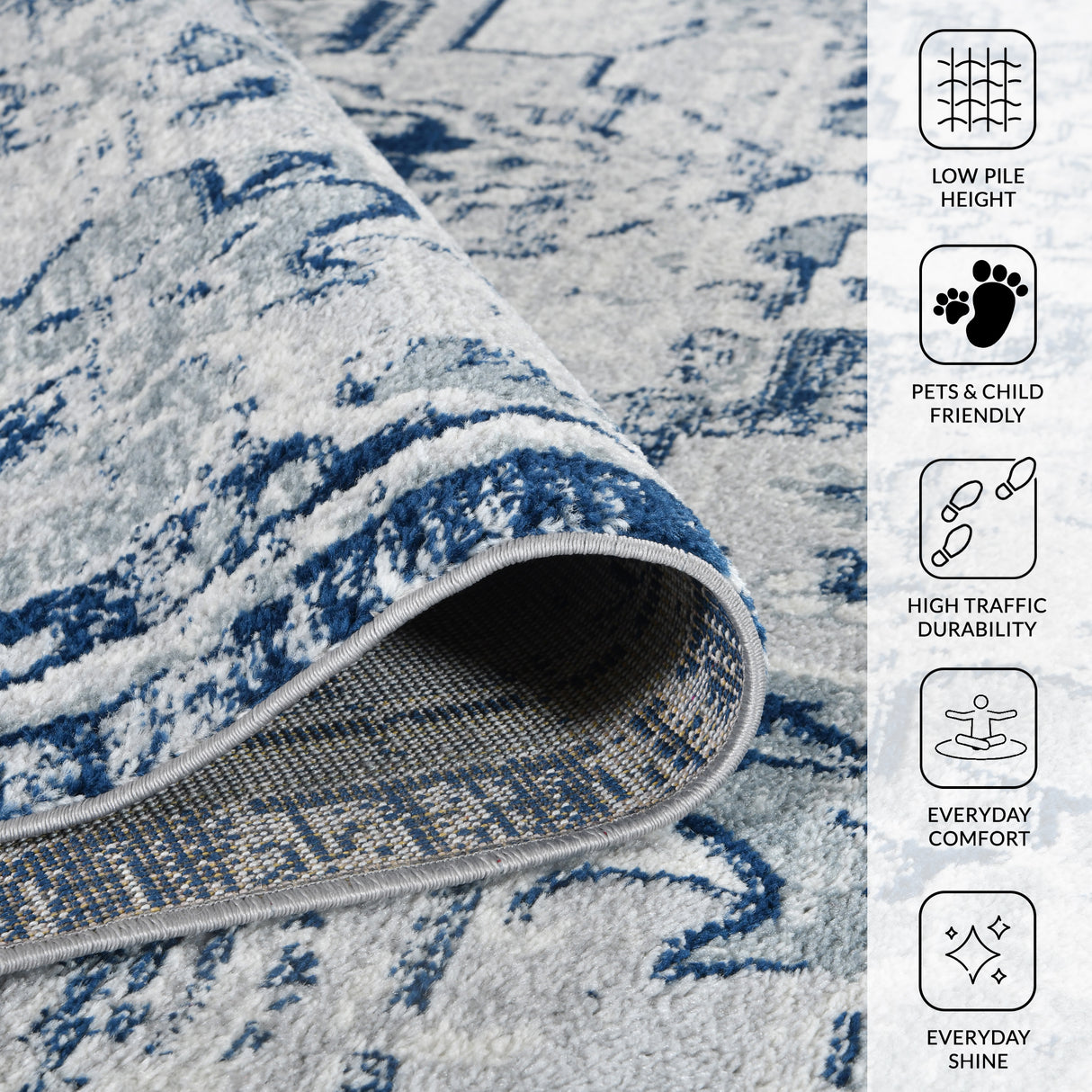 Amer Rugs ALX-92 Alexandria Classic Medallion Runner Rug, 2'6" X 10'3" Area Rug