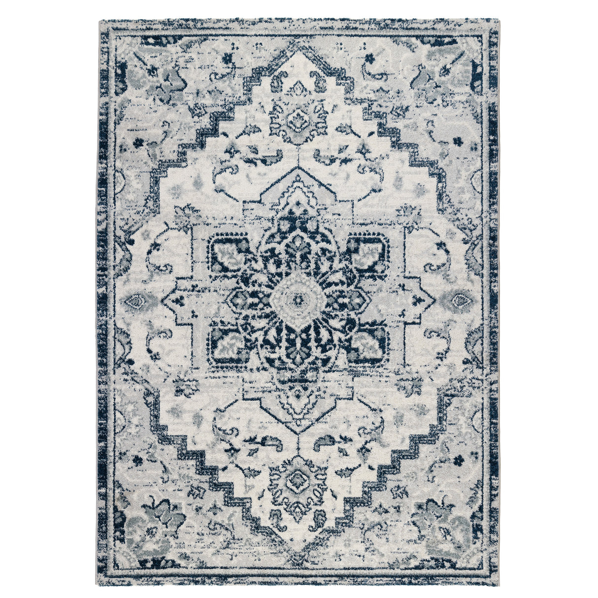 Amer Rugs ALX-92 Alexandria Classic Medallion Runner Rug, 2'6" X 10'3" Area Rug