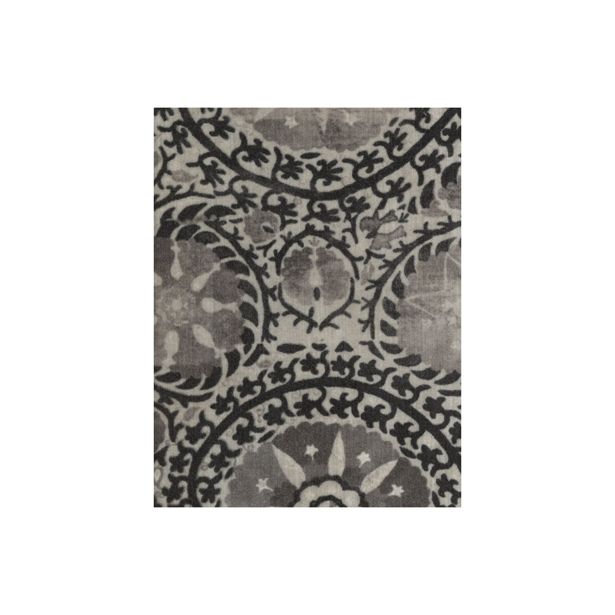 KRAVET COUTURE AM100050.21.0 IZNIK CHARCOAL Fabric - Eade's Wallpaper