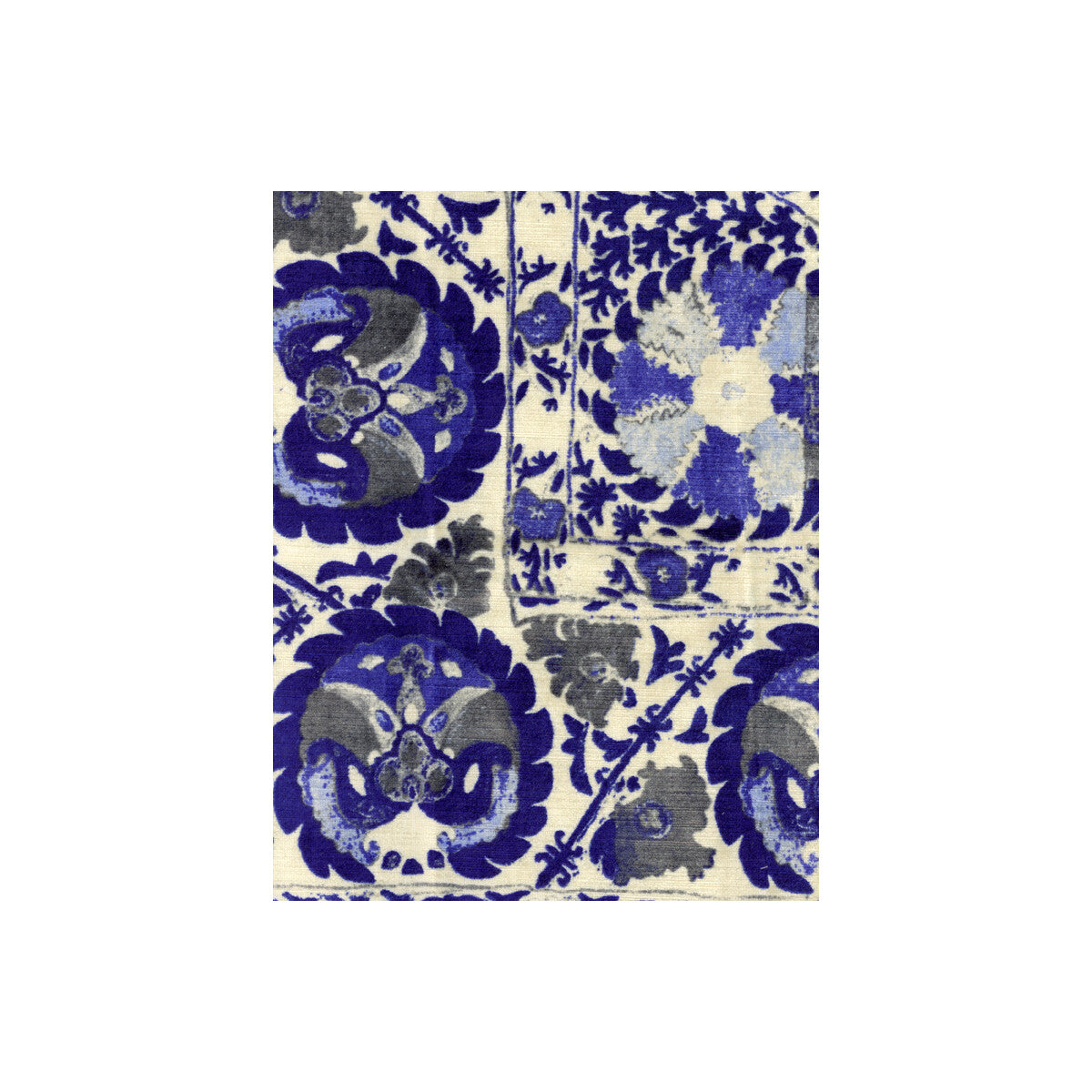 KRAVET COUTURE AM100050.516.0 IZNIK COBALT Fabric - Eade's Wallpaper