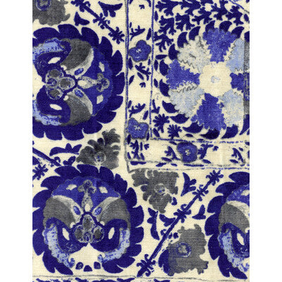 KRAVET COUTURE AM100050.516.0 IZNIK COBALT Fabric - Eade's Wallpaper