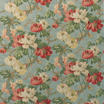 KRAVET COUTURE AM100449.519.0 PEONY SUMMER SKY Fabric - Eade's Wallpaper