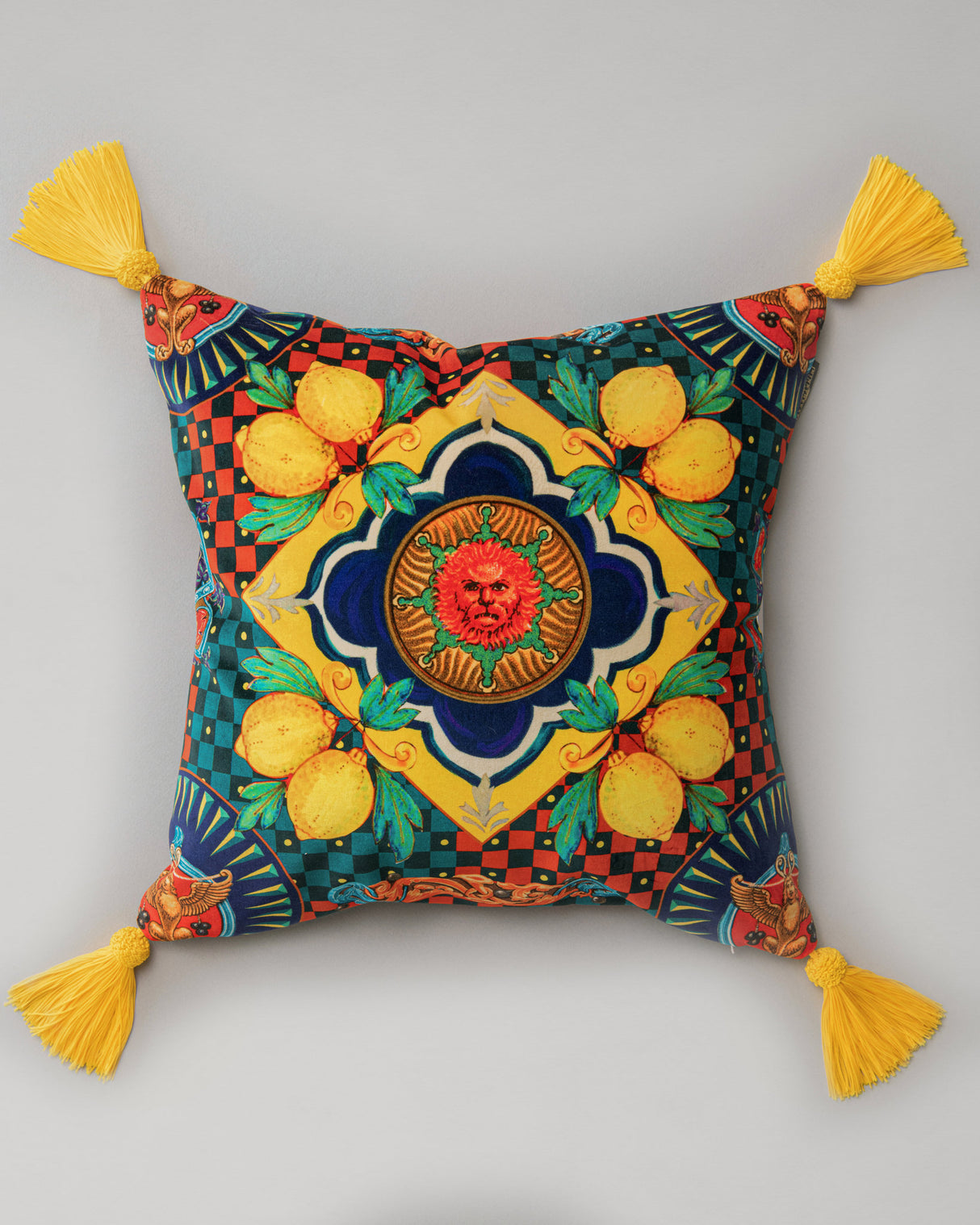 MindtheGap AMALFI Blue Velvet Cushion - Lifestyle Collection 2024