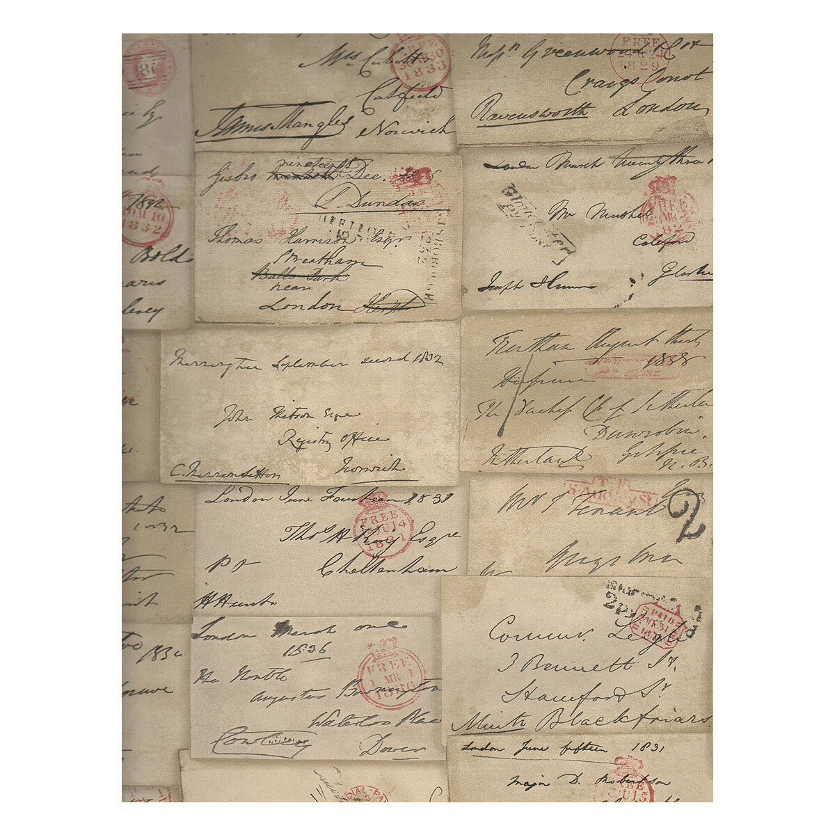 KRAVET COUTURE AMW10043.16.0 LOVE LETTER PARCHMENT Wallpaper - Eade's Wallpaper