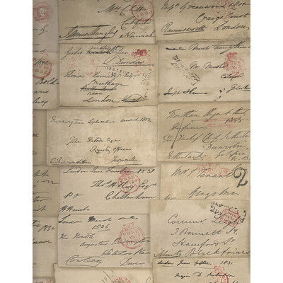 KRAVET COUTURE AMW10043.16.0 LOVE LETTER PARCHMENT Wallpaper - Eade's Wallpaper