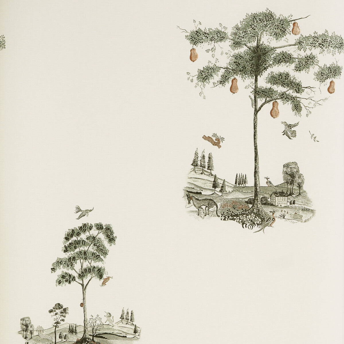 KRAVET COUTURE AMW10055.11.0 PEAR TREE GRAPHITE Wallpaper - Eade's Wallpaper