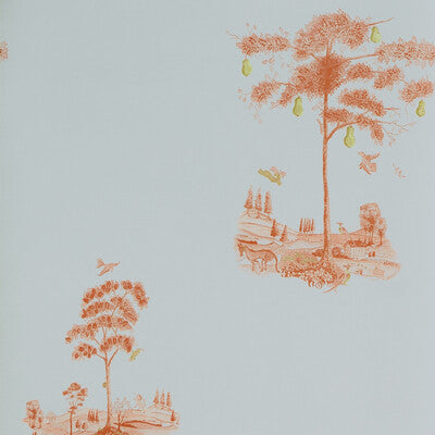 KRAVET COUTURE AMW10055.1211.0 PEAR TREE SUNSETORANGE Wallpaper - Eade's Wallpaper