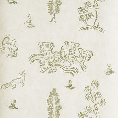 KRAVET COUTURE AMW10057.3.0 WYCHWOOD BASIL GREEN Wallpaper - Eade's Wallpaper
