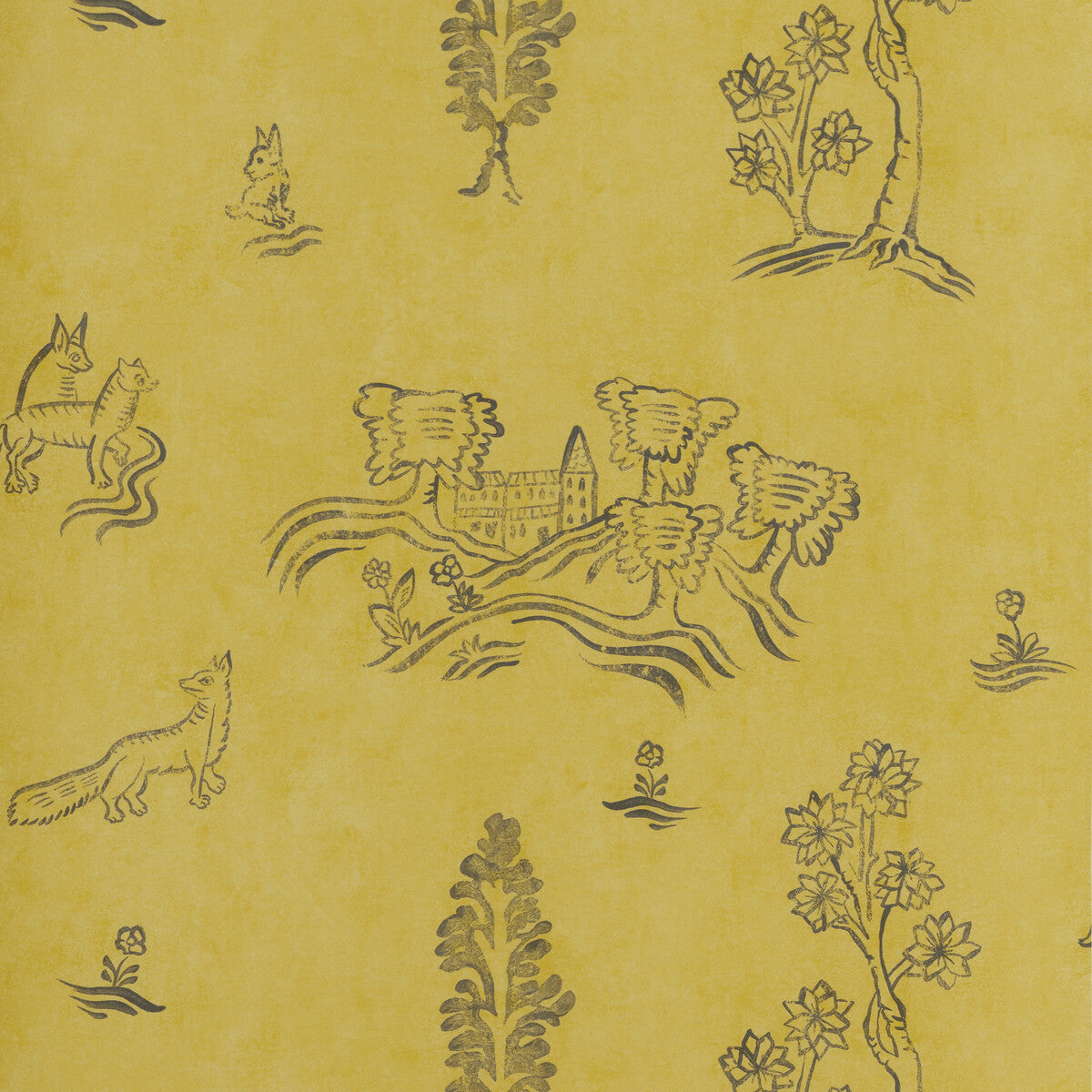 KRAVET COUTURE AMW10057.40.0 WYCHWOOD PROVENCAL YELLOW Wallpaper - Eade's Wallpaper