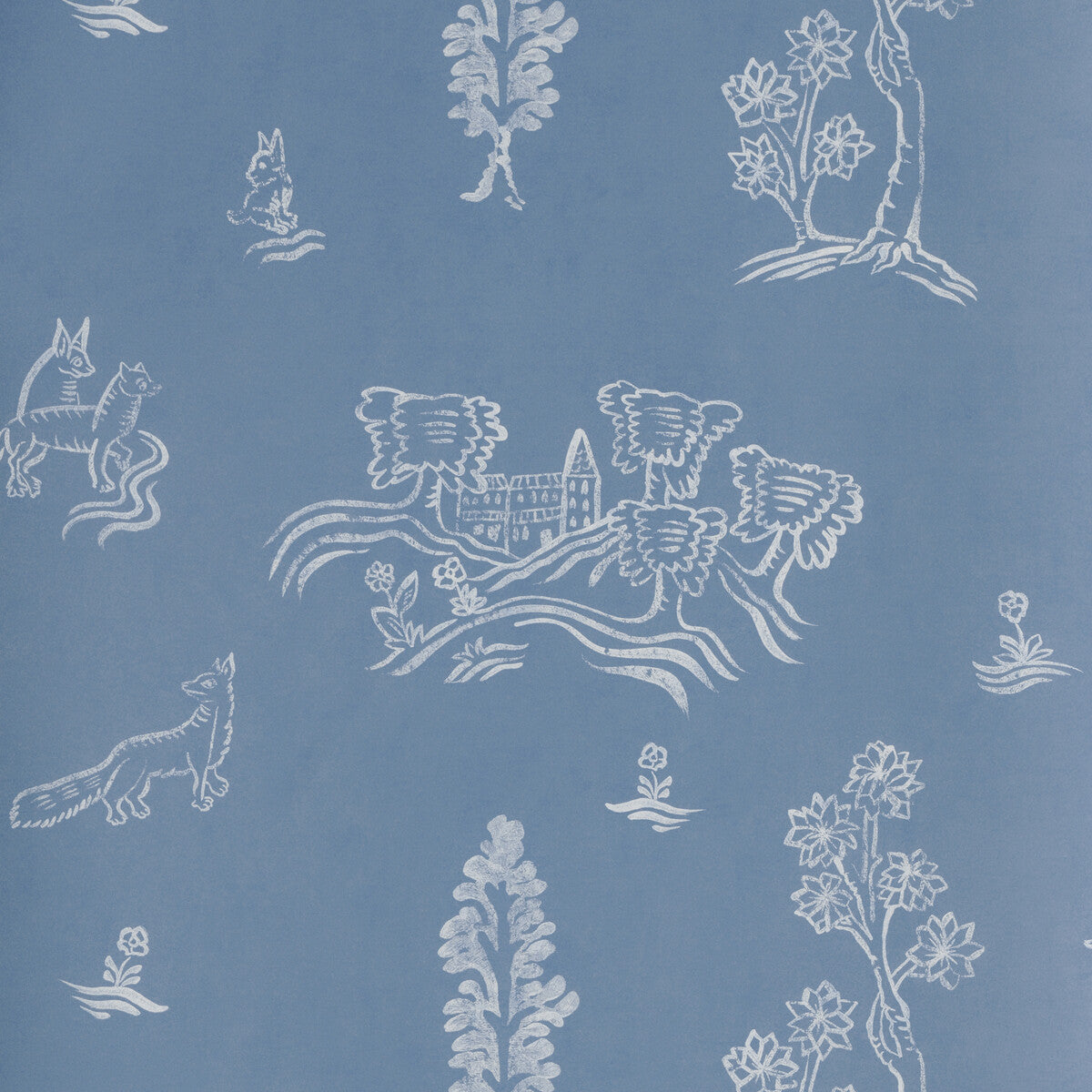 KRAVET COUTURE AMW10057.5.0 WYCHWOOD HAPPY BLUE Wallpaper - Eade's Wallpaper