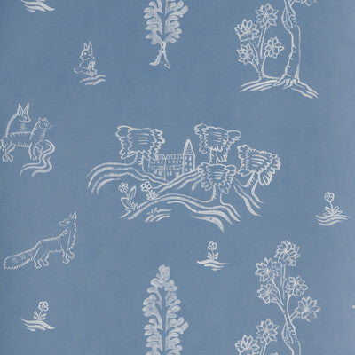 KRAVET COUTURE AMW10057.5.0 WYCHWOOD HAPPY BLUE Wallpaper - Eade's Wallpaper