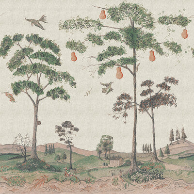 KRAVET COUTURE AMW10084.106.0 MYTHICAL LAND LINEN FLAX Wallpaper - Eade's Wallpaper