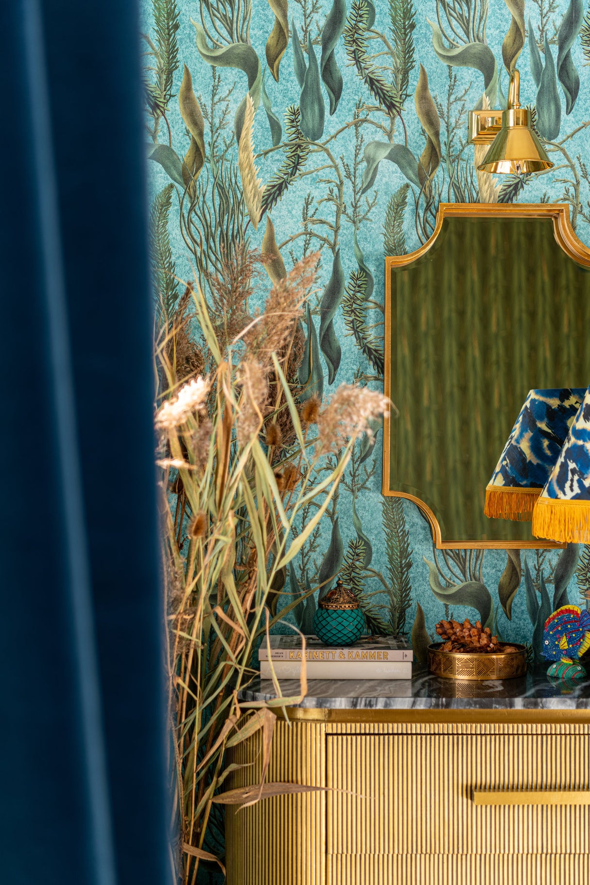 MindtheGap AQUATIC PLANTS Aquamarine - Wallpaper Collection 2024 - The Wetlands