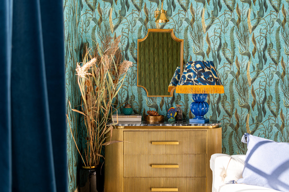 MindtheGap AQUATIC PLANTS Aquamarine - Wallpaper Collection 2024 - The Wetlands