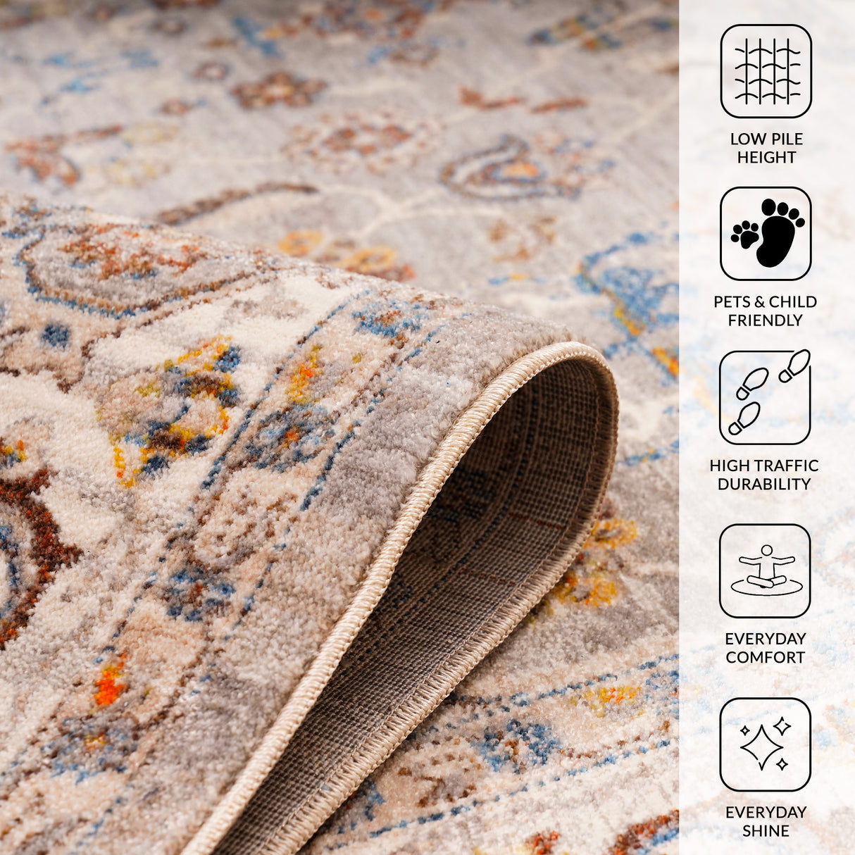 Amer Rugs ARC-2 Arcadia Oriental Design /Ivory Area Rug